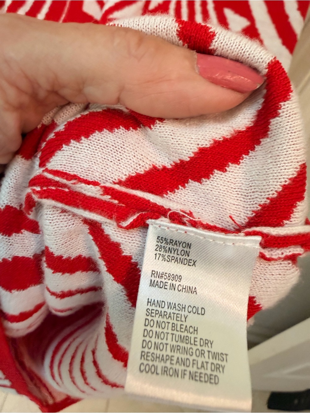Gianni Bini woven knit tank midi dress, Red and White Bodycon Fit, Sz M - Picture 11 of 15